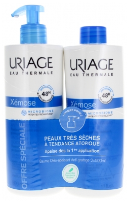 Uriage Xémose Anti-scratch Oleo-soothing Balm Set of 2 x 500 ml