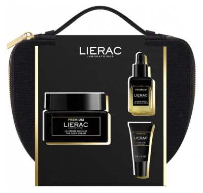 Lierac Premium Silkkivoide 50 ml + Lahjaksi saatava Absoluuttinen Ikääntymistä Vastustava Rutiini -kosmetiikkalaukku