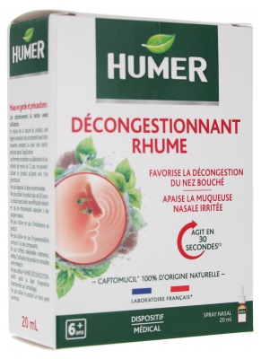 Humer Décongestionnant Rhume Spray Nasal 20 ml