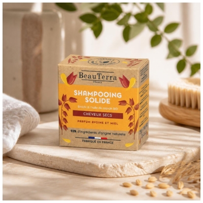 BeauTerra Shampoo Solido Capelli Secchi 75 g