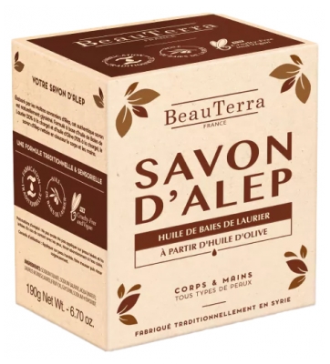 BeauTerra Jabón Sólido de Alepo 190 g