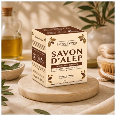 BeauTerra Savon Solide d'Alep 190 g