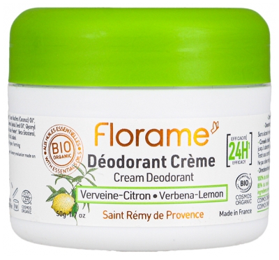 Florame Bio Kreminis Dezodorantas 50 g - Kvapai: Verbena - citrina