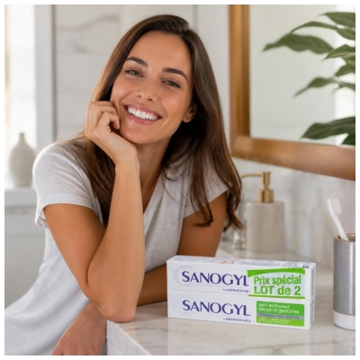 Sanogyl Bi-Protect Tänder och Tandkött Paket med 2 x 75 ml
