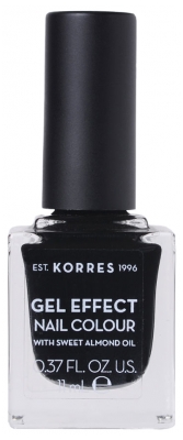 Korres Effect Gel Lakier do Paznokci 11 ml - Kolor: 100 : Czarny