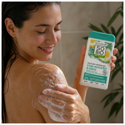 Léa Nature SO BIO étic Gel Douche Rafraîchissant Criste Marine & Cédrat Bio 450 ml