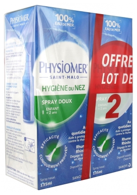 Physiomer Higiene de la Nariz Spray Lote de 2 x 135 ml