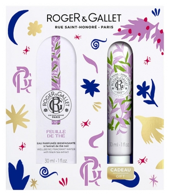 Roger & Gallet Coffret Feuille de Thé Eau Parfumée Bienfaisante 30 ml + Crème Mains 30 ml Offert