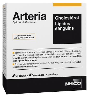 NHCO Arteria Cholestérol Lipides Sanguins 56 Gélules + 56 Capsules