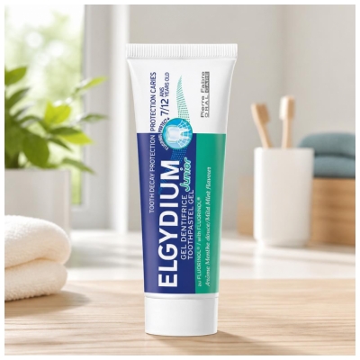 Elgydium Junior Dantų Pasta Karieso Apsaugai 7-12 Metų Švelni Minta 50 ml