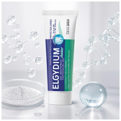 Elgydium Junior Dantų Pasta Karieso Apsaugai 7-12 Metų Švelni Minta 50 ml