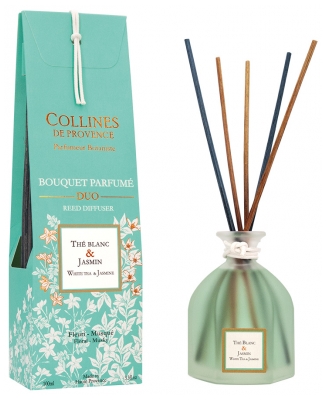 Collines de Provence Bouquet Parfumé Duo 100 ml - Senteur : Thé Blanc & Jasmin