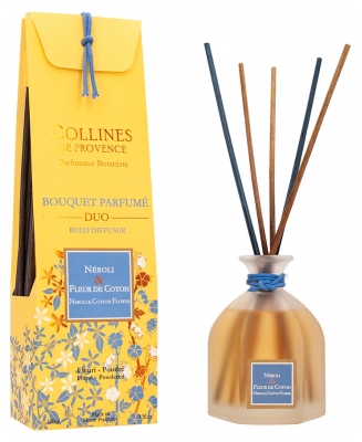 Collines de Provence Bouquet Parfumé Duo 100 ml - Senteur : Néroli & Fleur de Coton