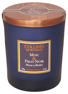 Collines de Provence Bougie Duo 180 g - Senteur : Musc & Fruit Noir