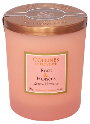 Collines de Provence Bougie Duo 180 g - Senteur : Rose & Hibiscus