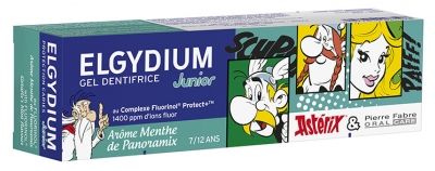 Elgydium Gēla zobu pasta Junior Kariesa aizsardzība 7/12 Gadi Piparmētra Panoramix 50 ml