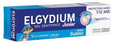Elgydium Gel Dentifrice Junior Protection Caries 7/12 Ans Bubble 50 ml