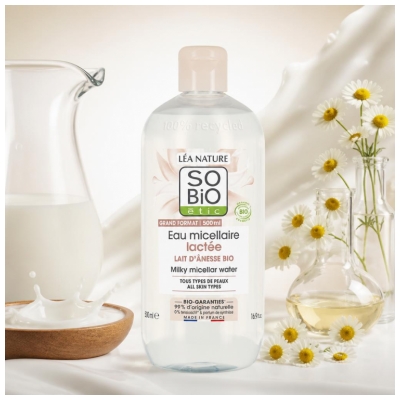 Léa Nature SO BIO étic Eau Micellaire Lactée Lait d'Ânesse Bio 500 ml