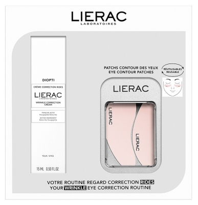 Lierac Diopti Crème Correction Rides 15 ml + Patchs Contour des Yeux Réutilisables