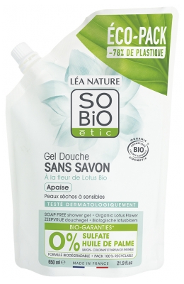 Léa Nature SO BIO étic Gel Douche Sans Savon Éco-Recharge Bio 650 ml