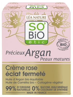 Léa Nature SO BIO étic Précieux Argan Crème Rose Éclat Fermeté Bio 50 ml