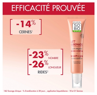 Léa Nature SO BIO étic Lift'Grenade Soin Regard Rides + Cernes Bio 15 ml