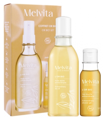 Melvita L'Or Bio Huile Sèche Extraordinaire Bio 100 ml + Melvita L'Or Bio Douche Extraordinaire Bio 50 ml Offert