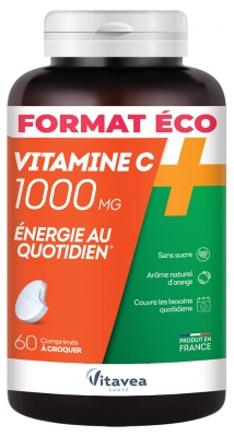 Vitavea Vitaminas C 1000 mg 60 kramtomųjų tablečių