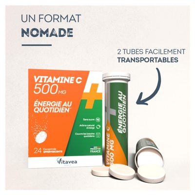Vitavea Vitamine C 500 mg 24 Comprimés Effervescents