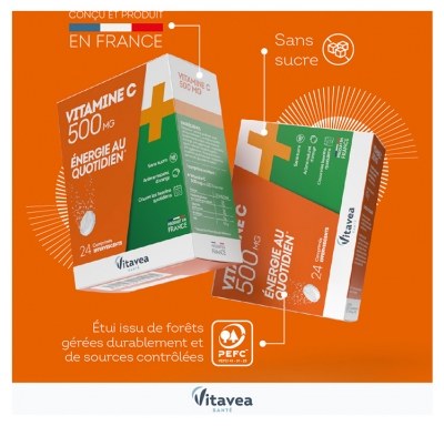 Vitavea Vitamine C 500 mg 24 Comprimés Effervescents