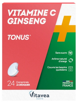 Vitavea Vitamine C Ginseng 24 Comprimés à Croquer