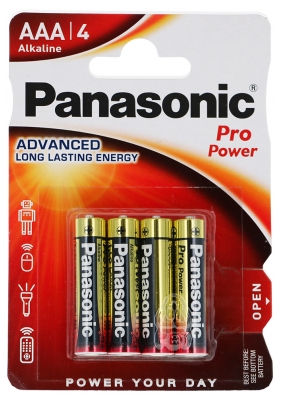 Panasonic Piles Pro Power AAA LR03 4 Piles