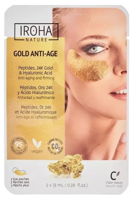 Iroha Nature Gold Anti-Ageing 2 Płatki pod Oczy