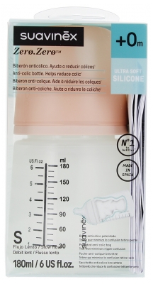 Suavinex Care Zero.Zero Slow Flow Anti-Colic Bottle 180 ml 0 Miesięcy i Więcej