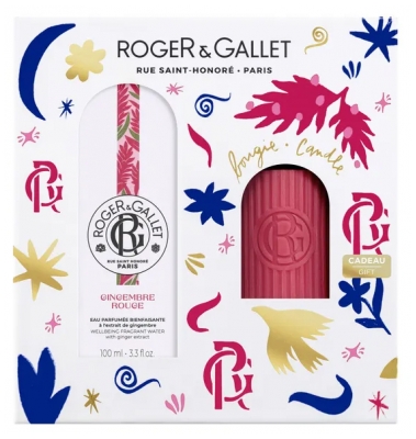 Roger & Gallet Gingembre Rouge Zestaw Upominkowy Dobroczynnej Wody Perfumowanej 100 ml + świeca Perfumowana 75 g Gratis