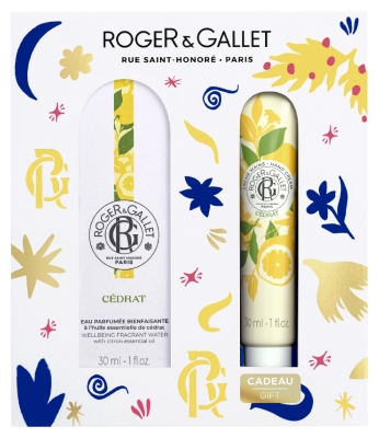 Roger & Gallet Cédrat Coffret Eau Parfumée Bienfaisante 30 ml + Crème Mains 30 ml Offert