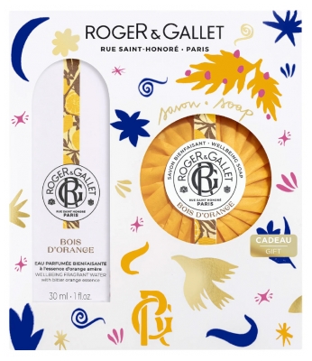 Roger & Gallet Bois d'Orange Coffret Eau Parfumée Bienfaisante 30 ml + Savon Bienfaisant 100 gr Offert