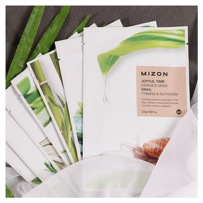 Mizon Joyful Essenz-Maske Schnecken-Straffung & Nährpflege 23 g