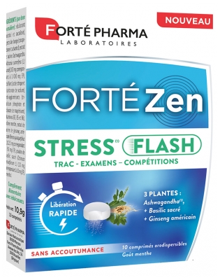 Forté Pharma Forté Zen Stress Flash 10 Tabletek Ulegających Rozpadowi w Jamie Ustnej