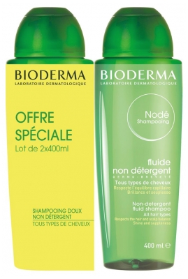 Bioderma Nodé Non Detergent Fluid Shampoo 2 x 400ml