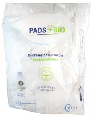 Gilbert Organic Pads 180 Cotton Rectangles 8 x 10cm