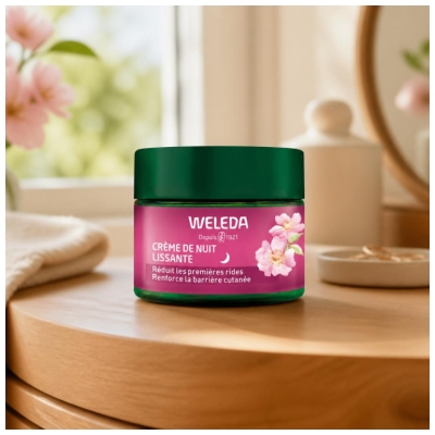 Weleda Crème de Nuit Lissante à la Rose Musquée & Thé Blanc 40 ml