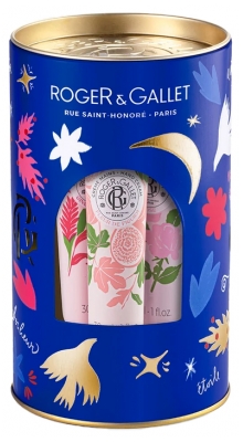 Roger & Gallet Coffret 3 Crèmes Mains Gingembre Rouge, Fleur de Figuier, Rose 30 ml