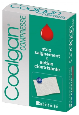 Coalgan Stop Saignement & Action Cicatrisante 5 Compresses Stériles