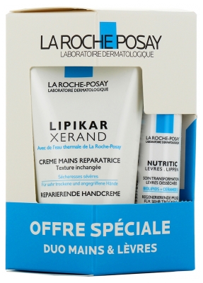 La Roche-Posay Lipikar Xerand Crème Mains 50 ml + Nutritic Lèvres 4,7 ml Offre Spéciale