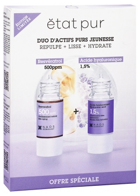 Etat Pur Actif Pur Resveratrol 15 ml + Acide Hyaluronique 15 ml