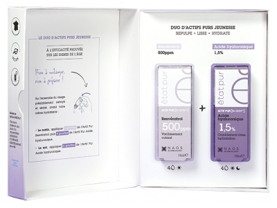 Etat Pur Reiner Aktivstoff Resveratrol 15 ml + Hyaluronsäure 15 ml