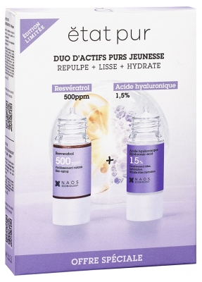 Etat Pur Reiner Aktivstoff Resveratrol 15 ml + Hyaluronsäure 15 ml