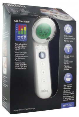 Braun Thermomètre sans Contact + Contact BNT 400