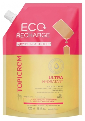 Topicrem Ultra-Hydratant Huile de Douche Éco-Recharge 1000 ml